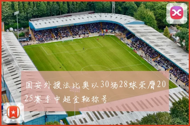 国安外援法比奥以30场28球荣膺2025赛季中超金靴称号